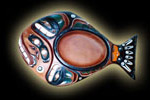 Carved Native Indian Art - Ceremonial bowl - Halibut
